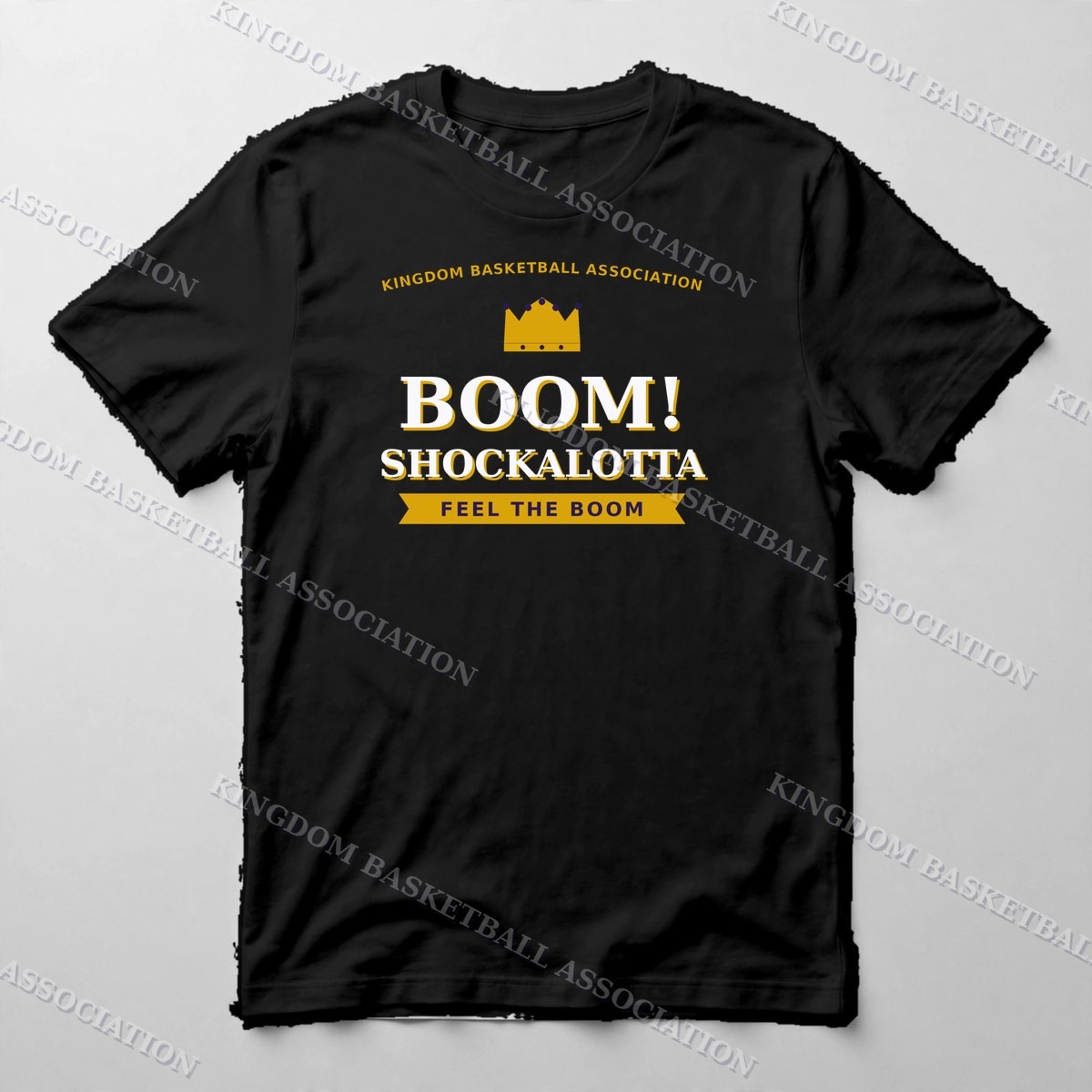 BOOM! Shockalotta Banner Tee — Tee in Black with the printed design