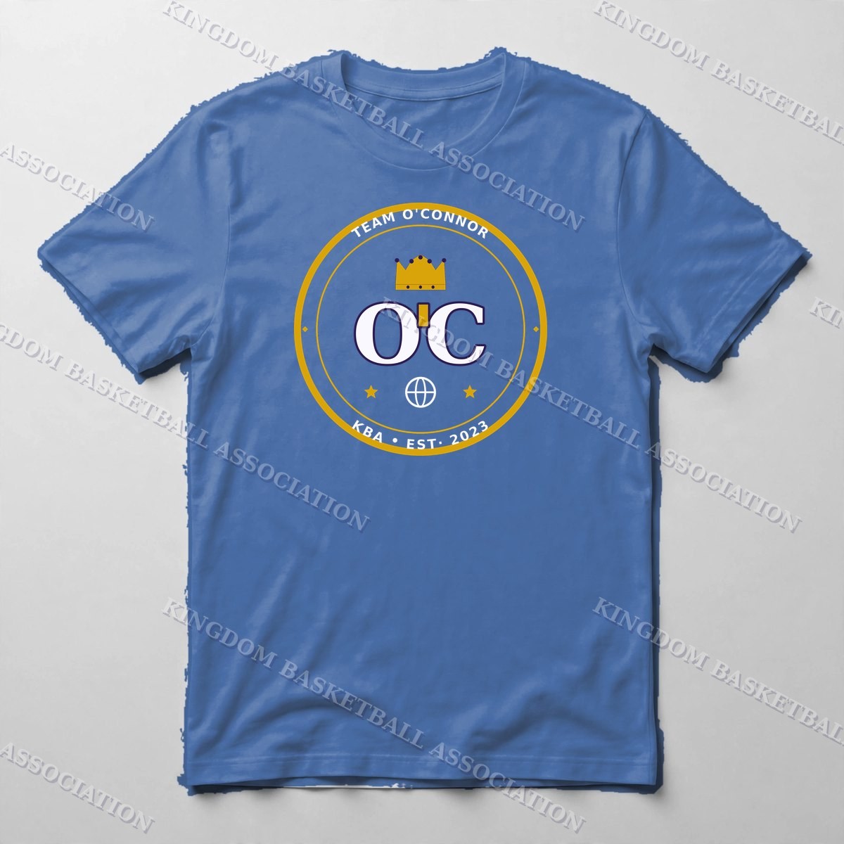 Team O'Connor Monogram Tee — Tee in Royal Blue with the printed design